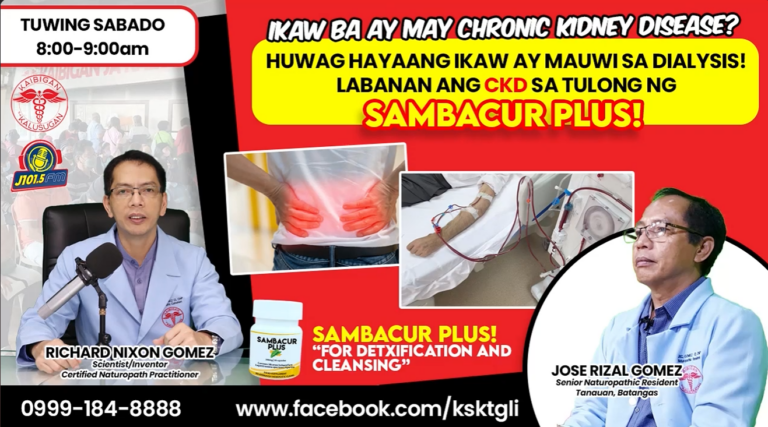 Dialysis, Ito ba ang solusyon sa Chronic Kidney Disease o SambaCur Plus?